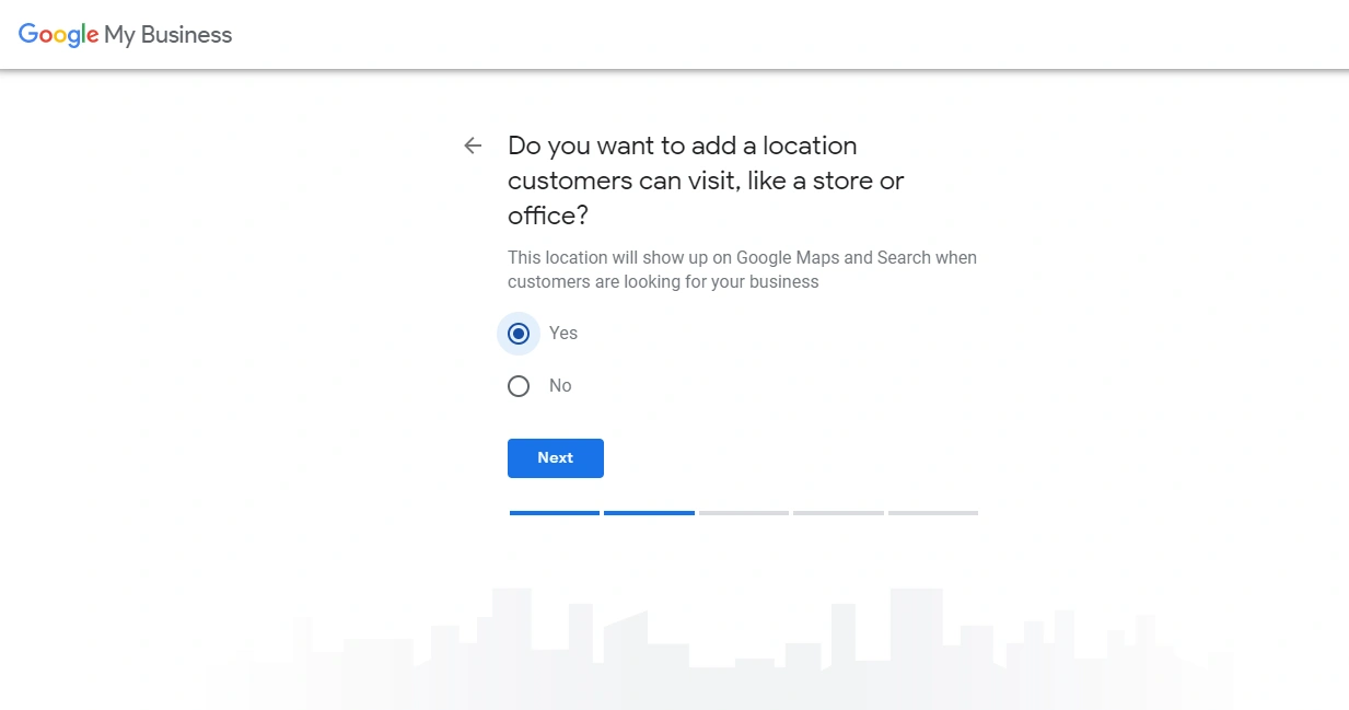 choose business category for google listing